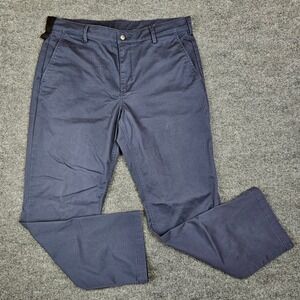 Duluth Trading 40 Grit Flex Twill Standard Fit Navy Blue Pant Mens 38x32 Stretch